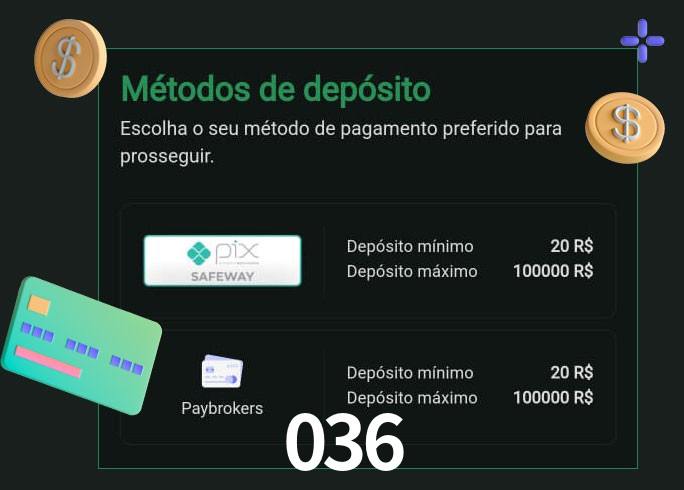 O cassino 036 oferece uma grande variedade de métodos de pagamento